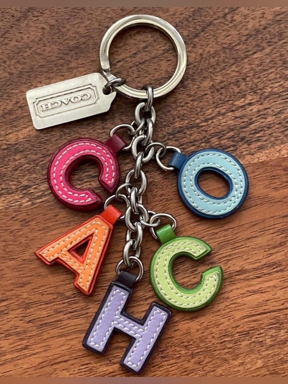 Y2K RARE coach multi colored keychain/bagcharm